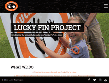 Tablet Screenshot of luckyfinproject.org